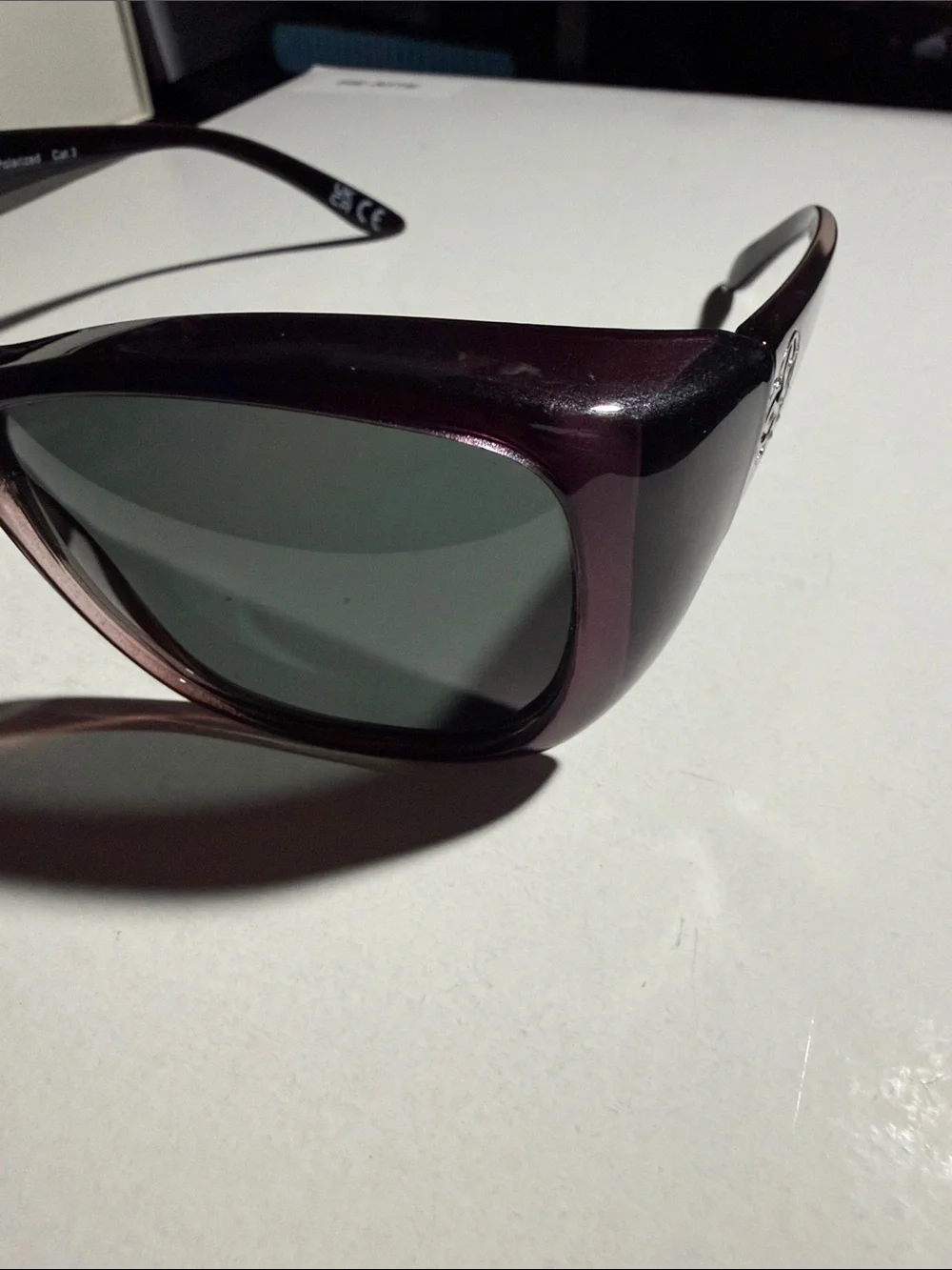 Polar Optics Polarized Fit Over Women's Sunglasses in Dark Purple